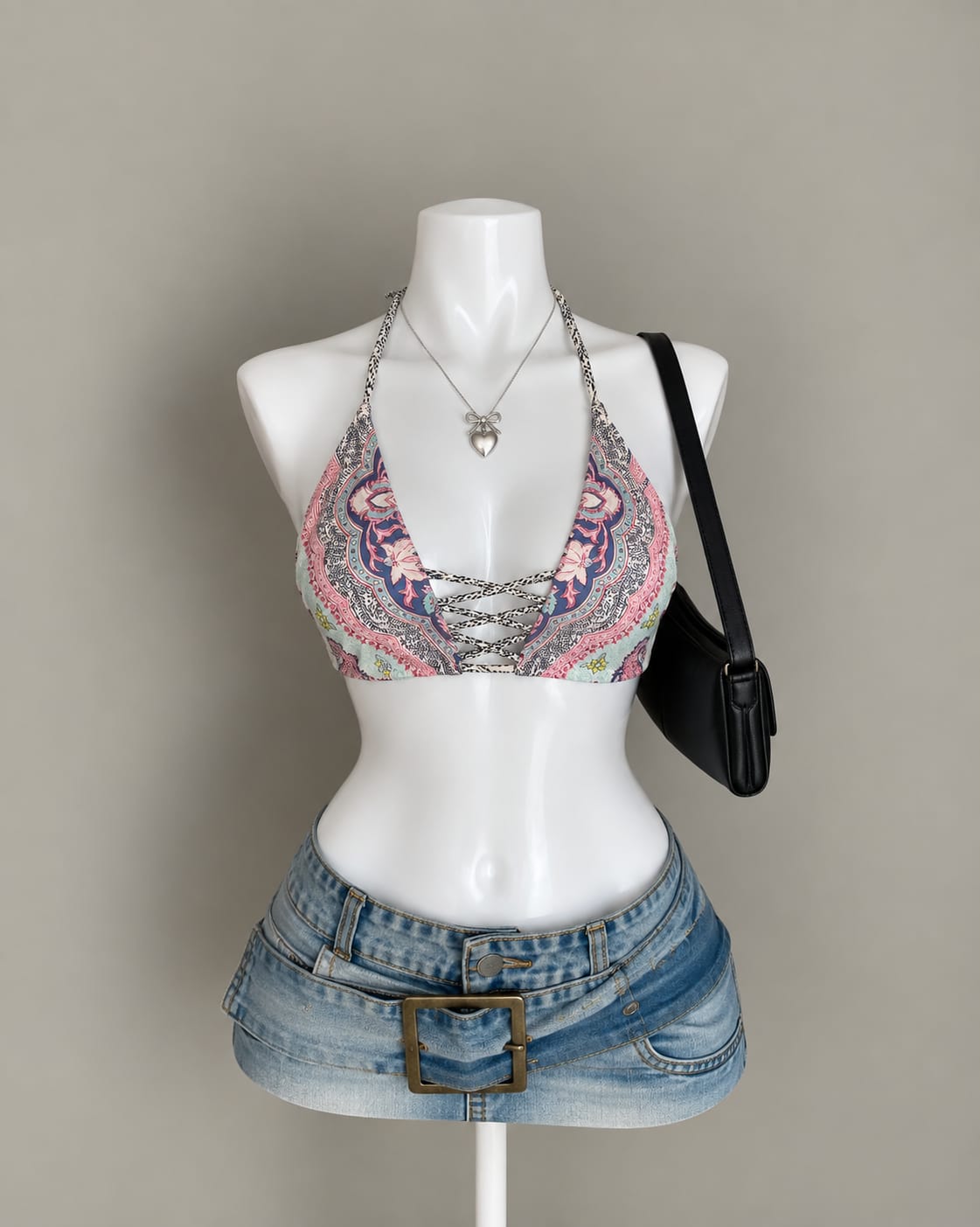 Pastel Paisley Bikini Top