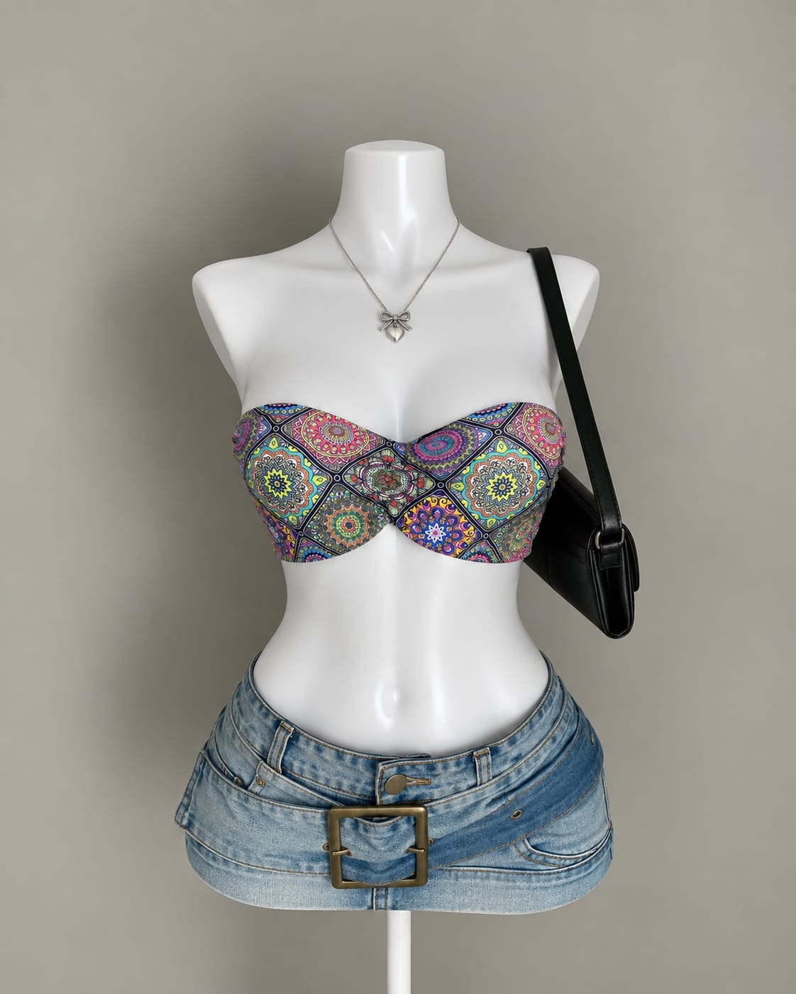 Multicolor Bandeau Top