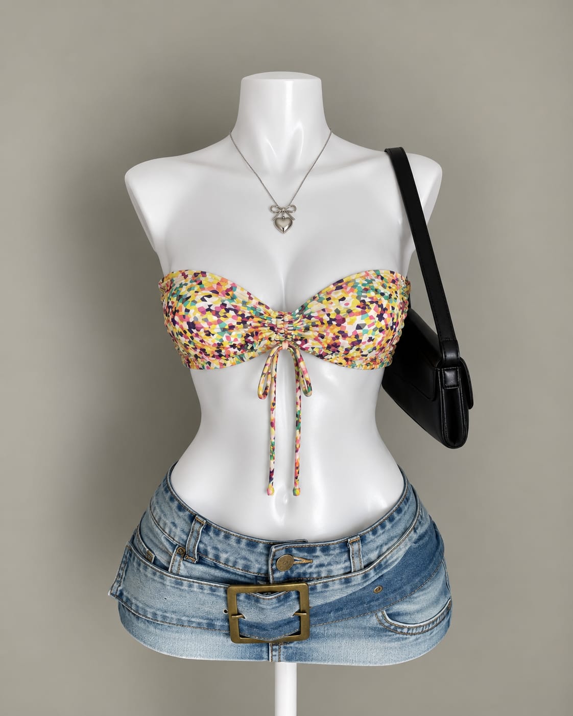Multicolor Bandeau Top