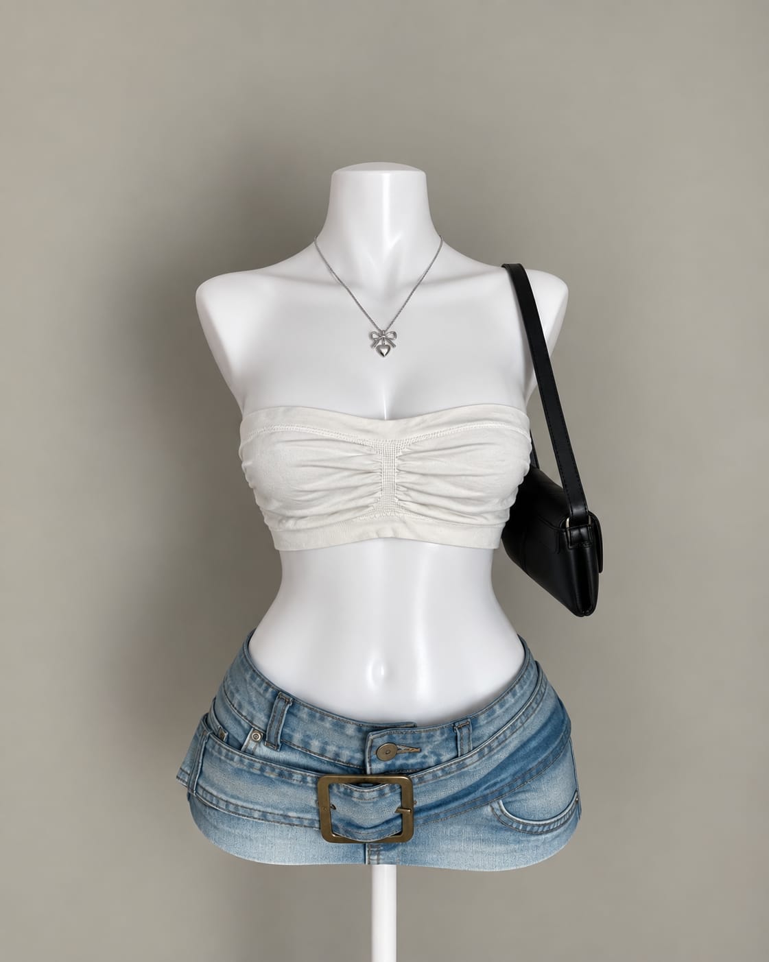 White Bandeau Top