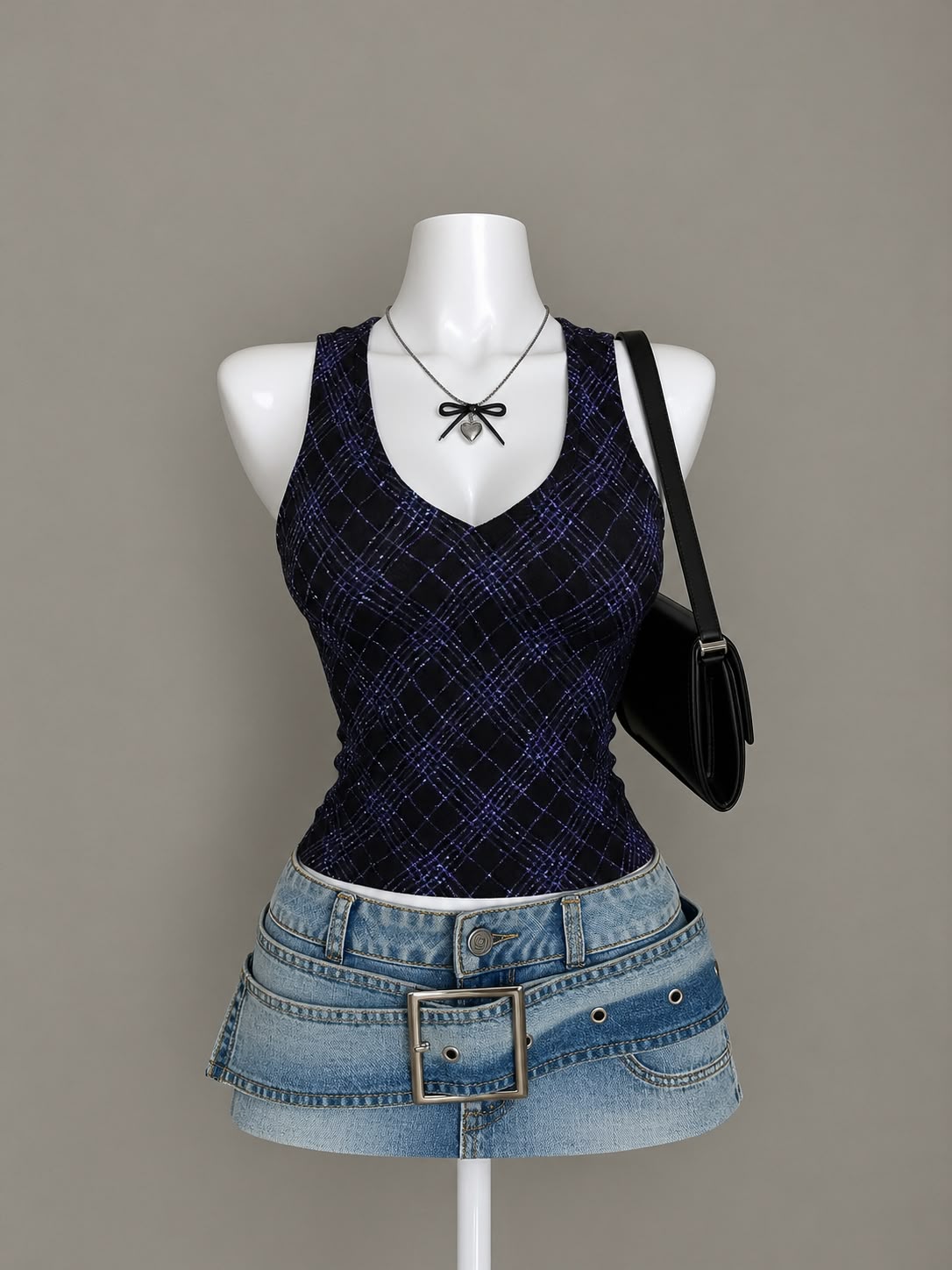 Black and Purple Tank Top