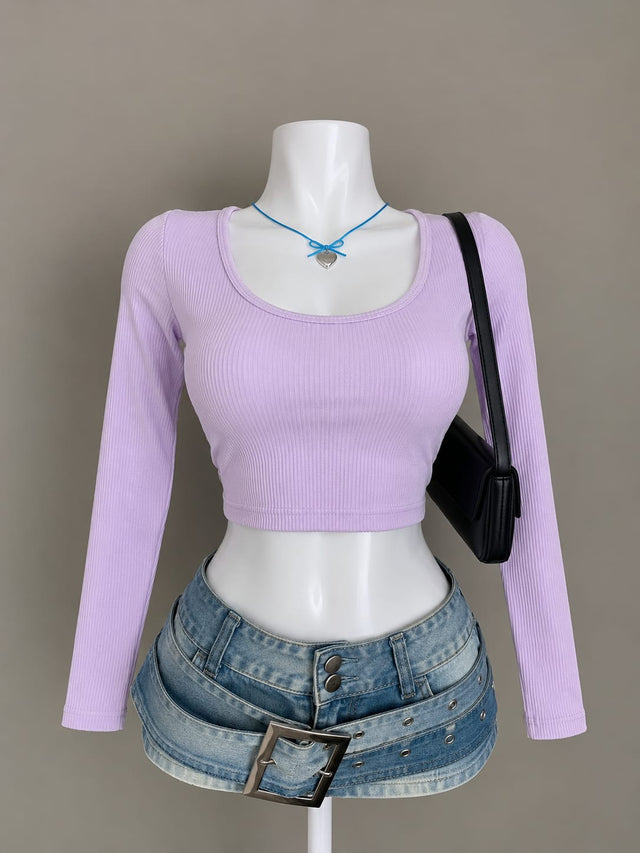 Lavender Crop Top