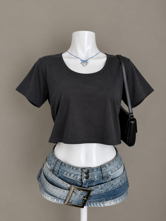 Black Crop Top