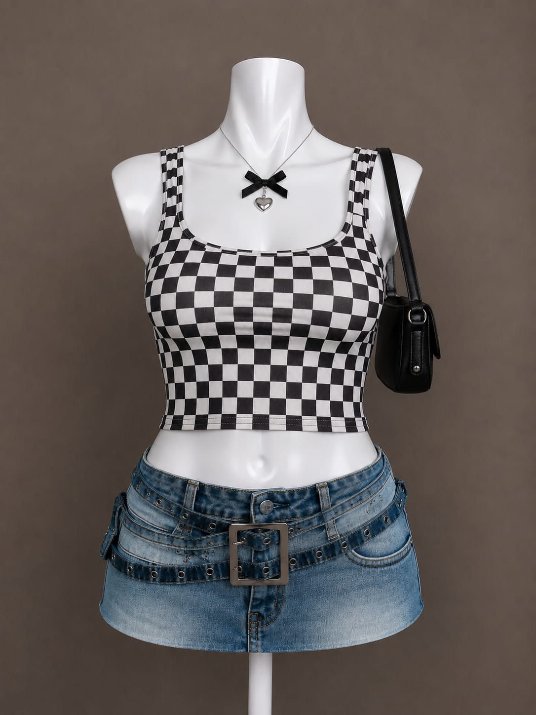 Black And White Crop Top