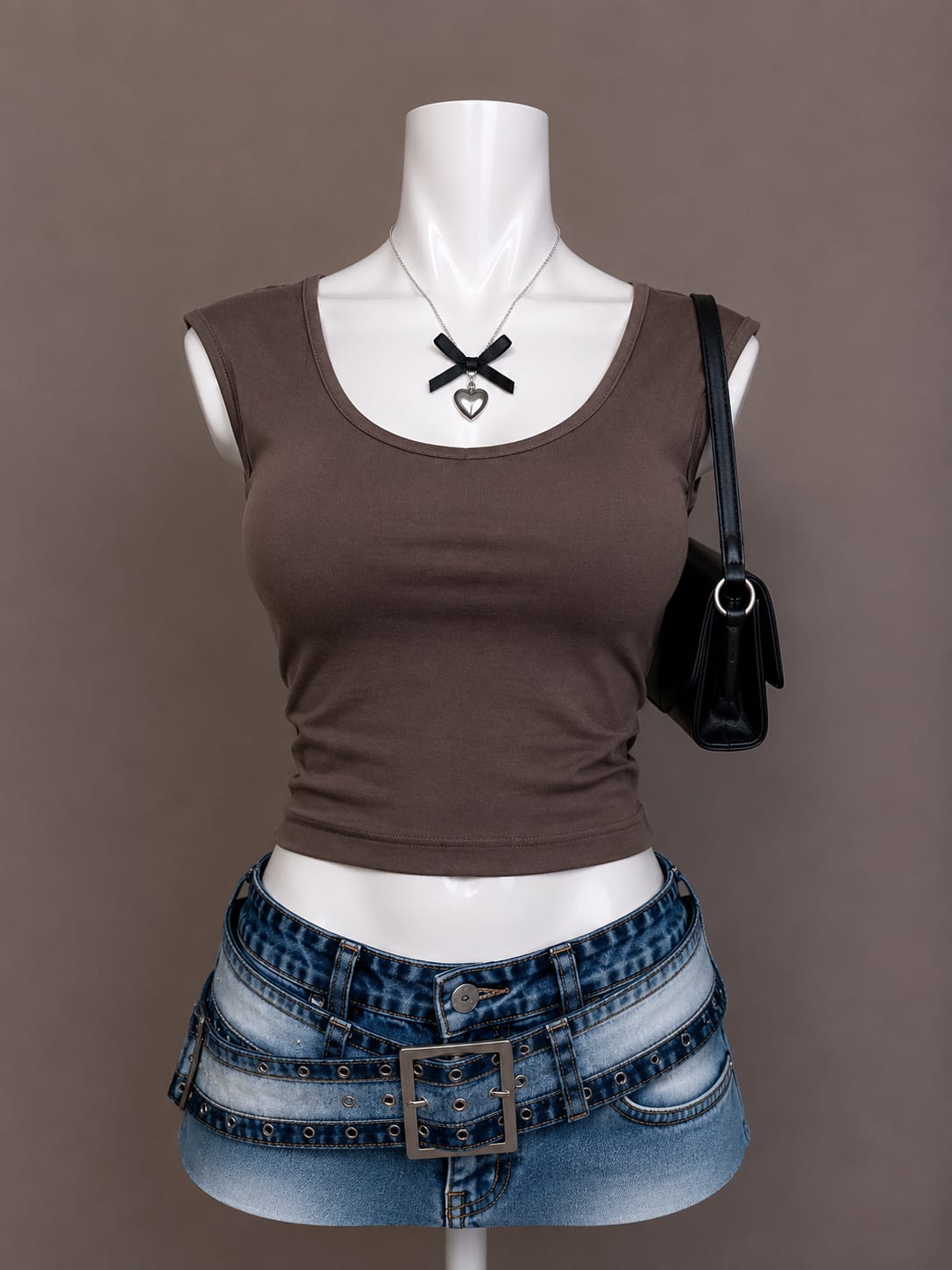 Brown Crop Top