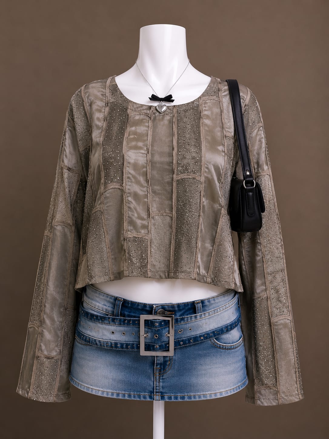 Taupe Crop Top