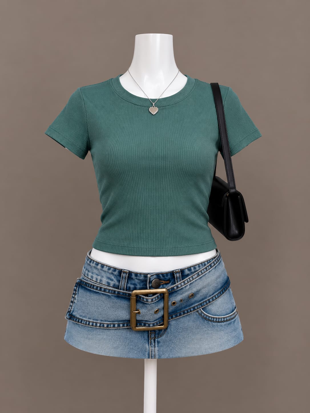 Teal Crop T-Shirt