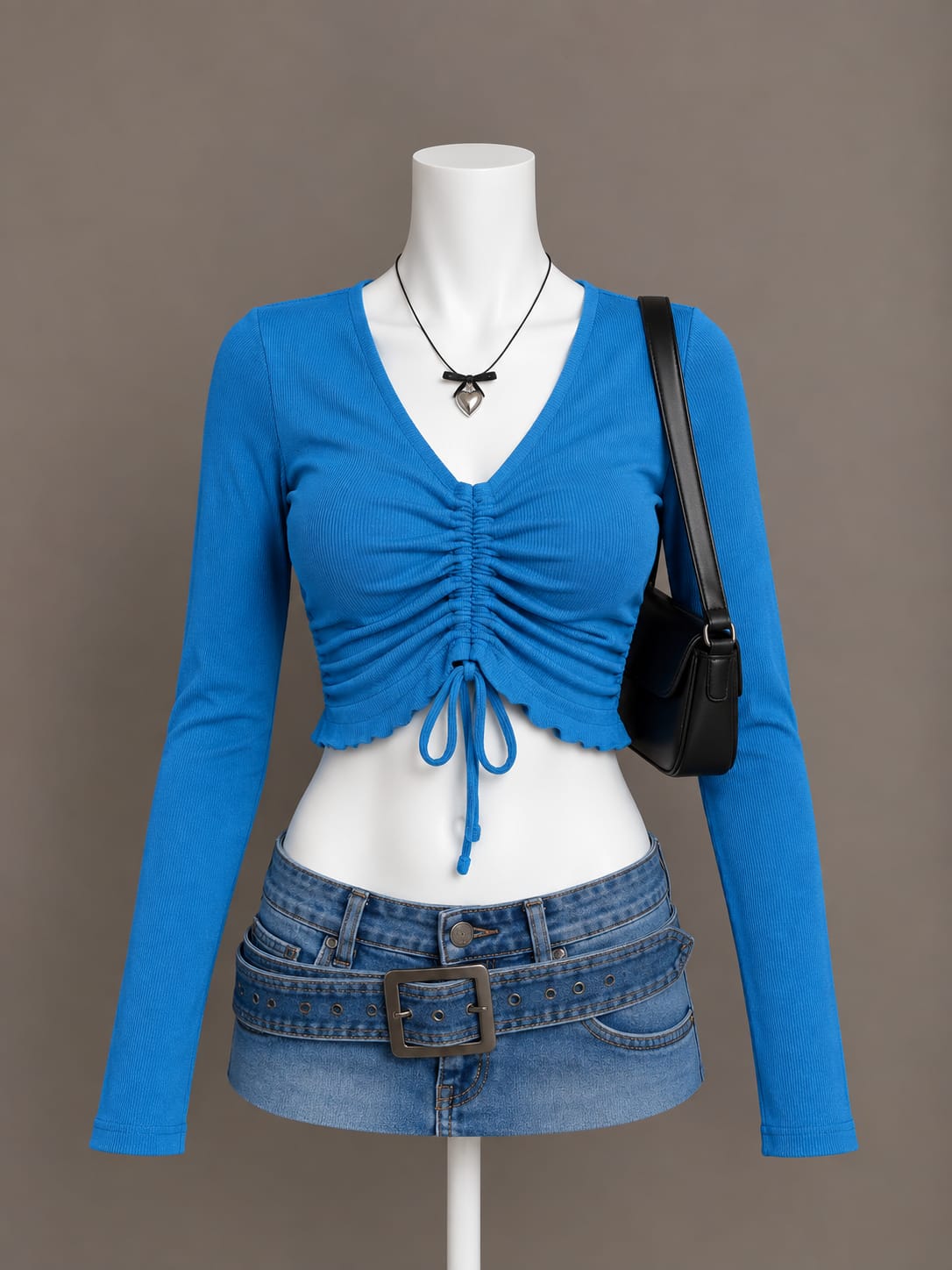 Blue Crop Top