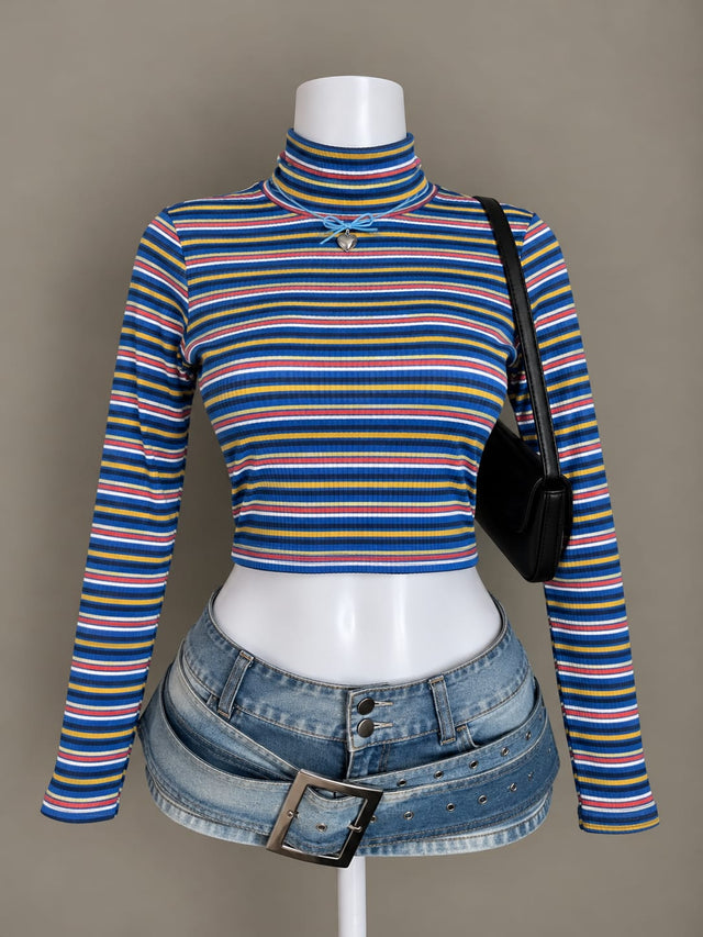 Blue Crop Top