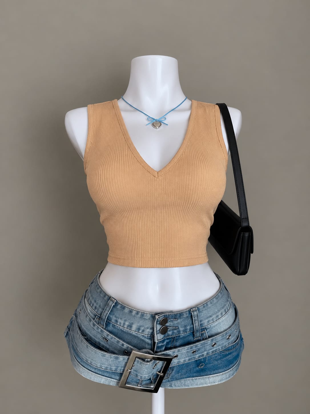 Tan Crop Top
