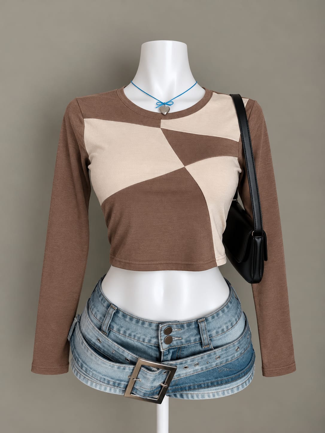 Brown Crop Top
