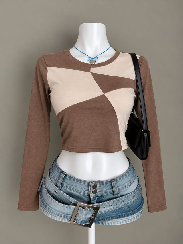 Brown Crop Top
