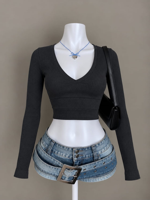 Black Crop Top