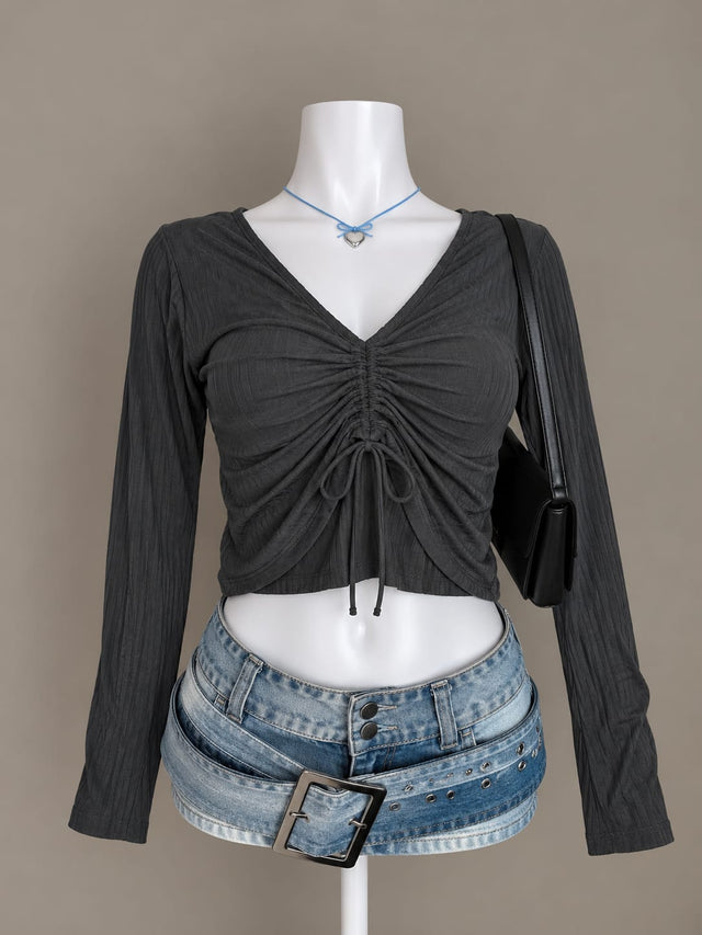 Charcoal Grey Crop Top