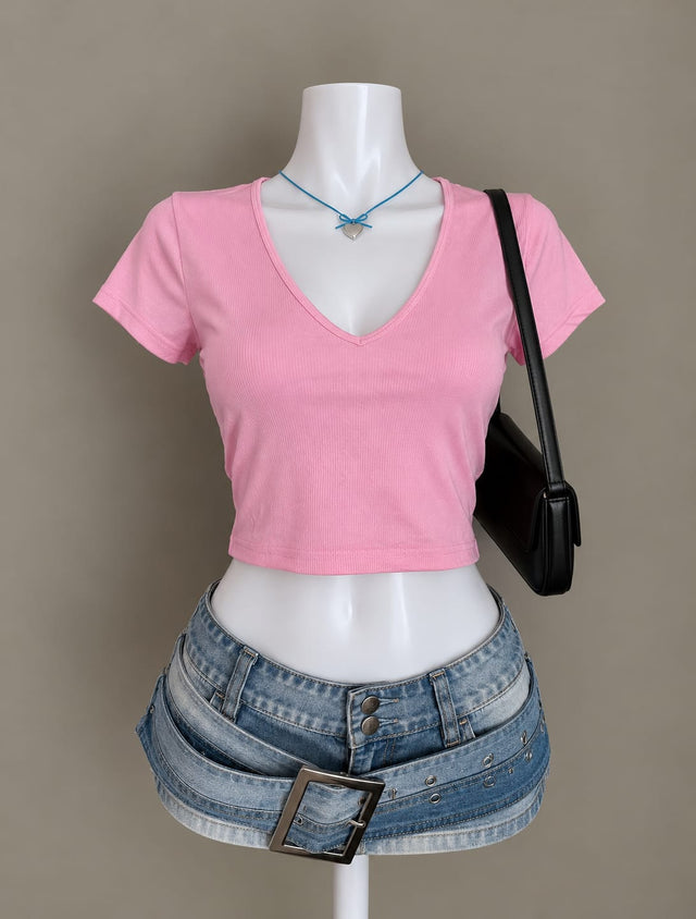 Pink Crop Top
