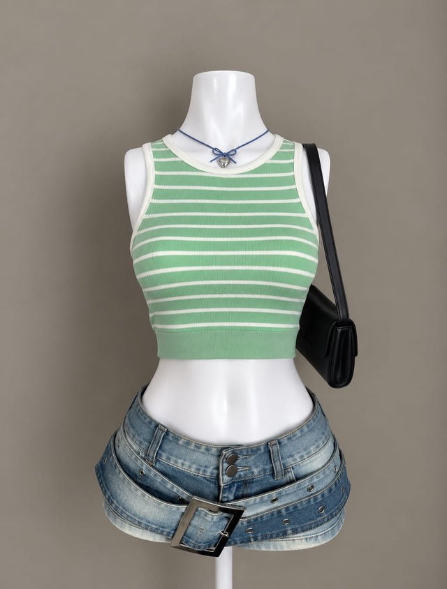 Sage Green Crop Top