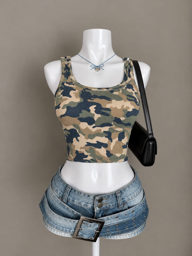 Olive Green Crop Top