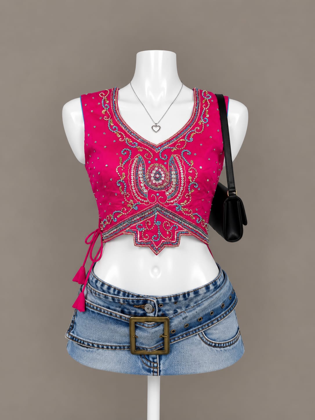 Fuchsia Crop Top