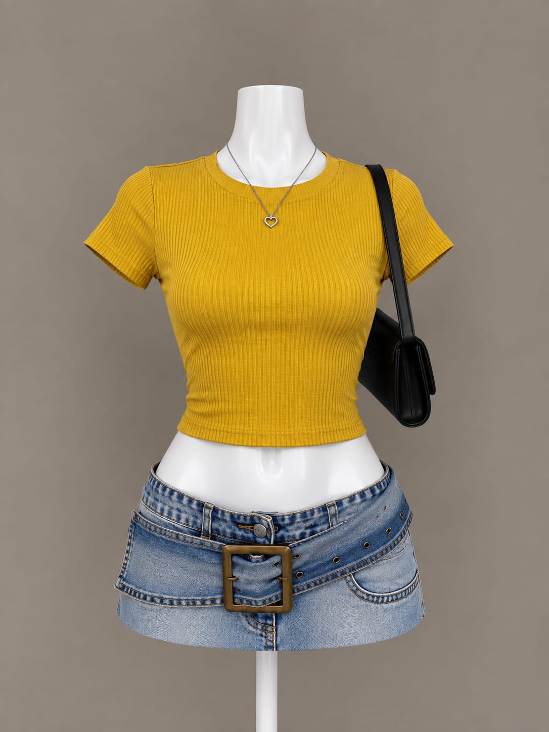 Mustard Crop Top