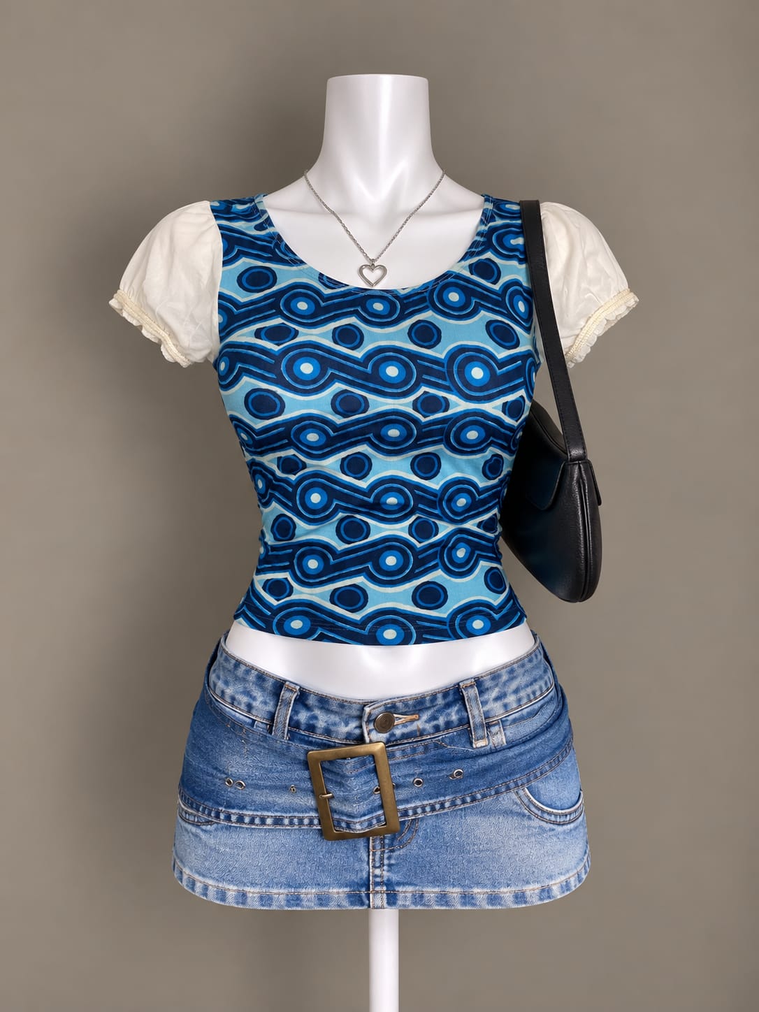Blue Printed Top