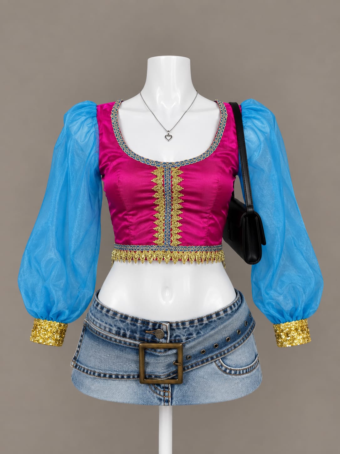 Fuchsia Crop Top