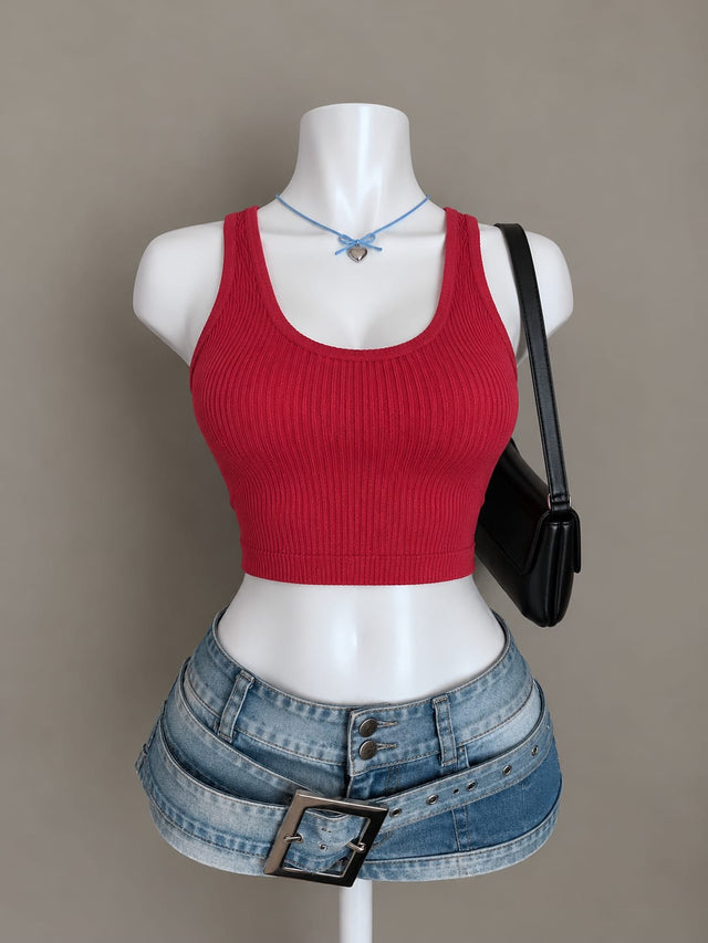 Red Crop Top