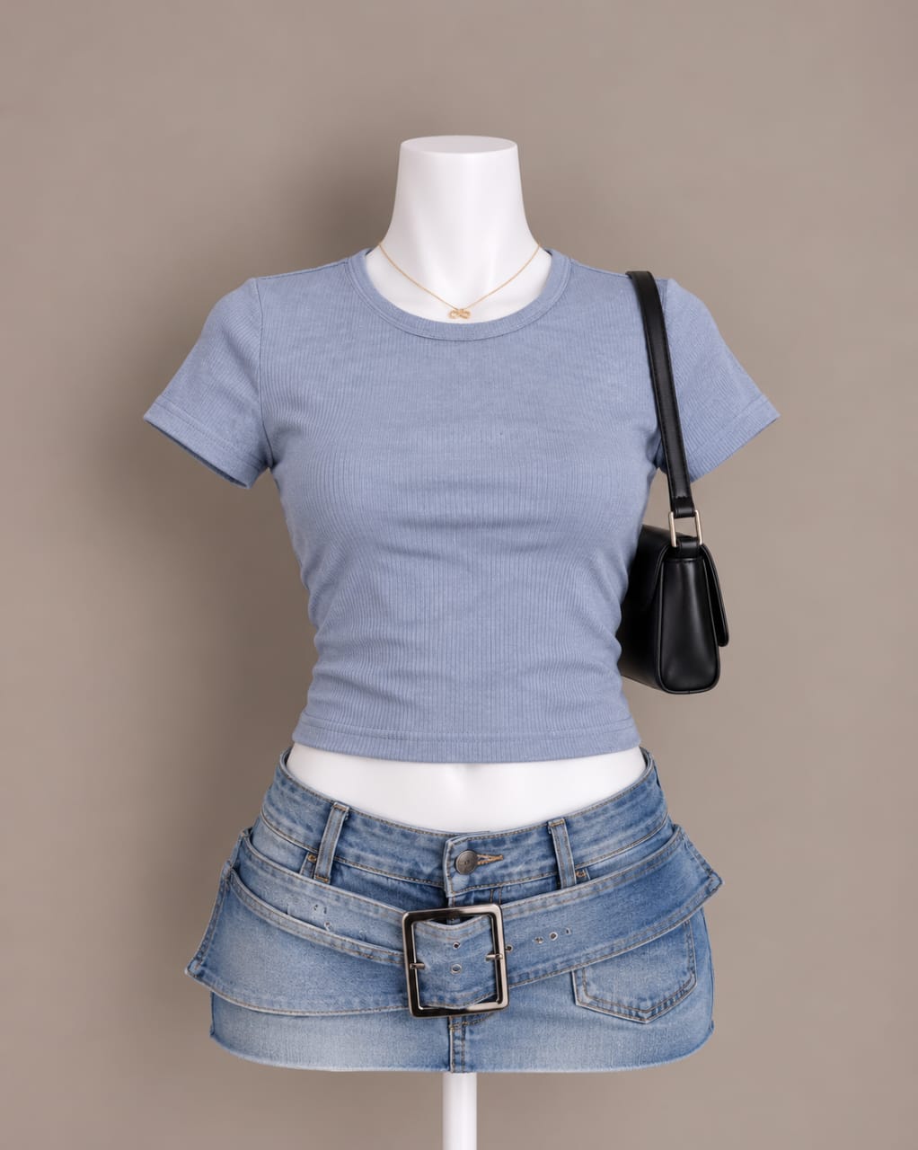 Light Blue Crop Top