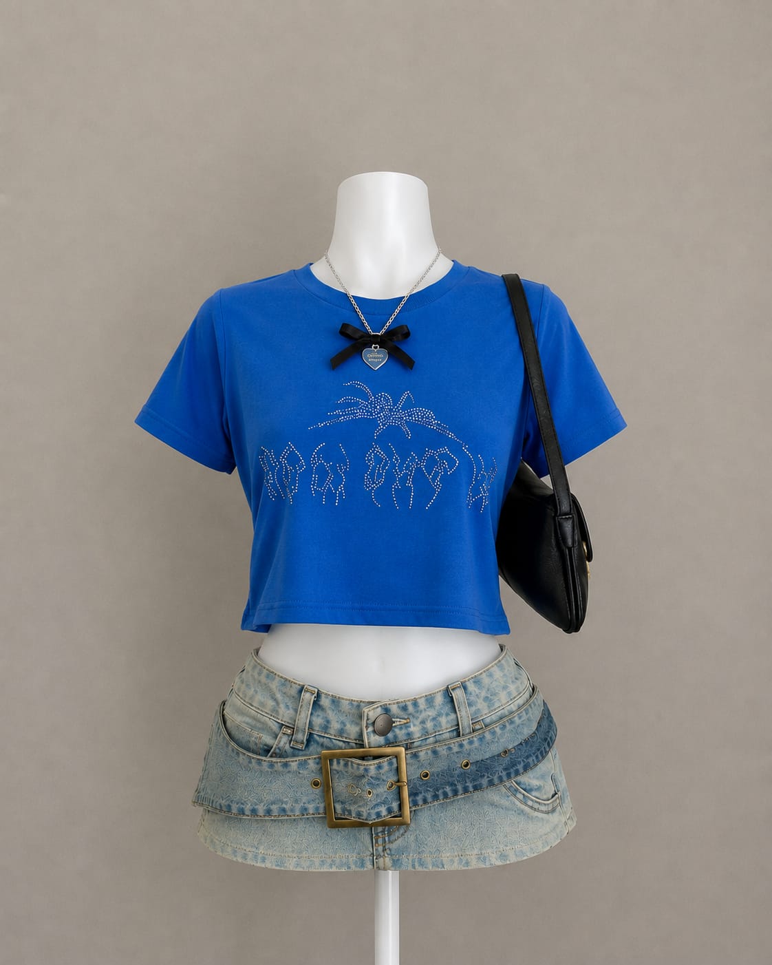 Blue Crop Top