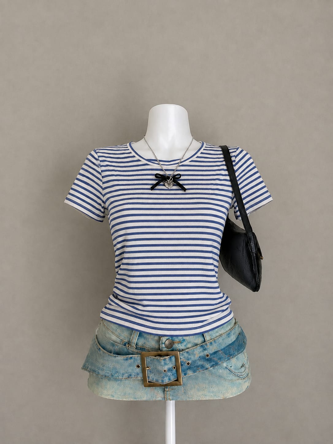 Blue Striped Top