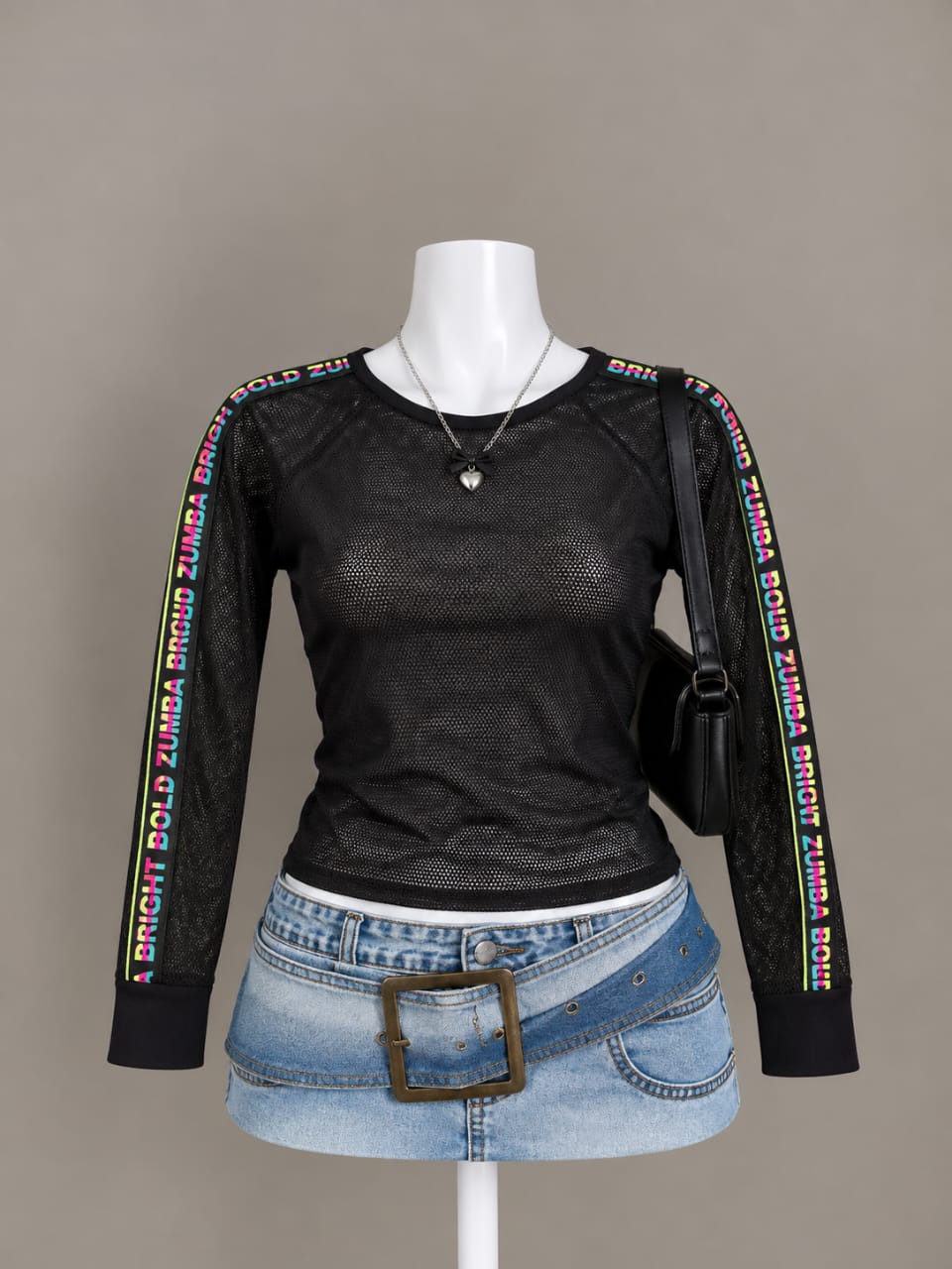 Black Mesh Top