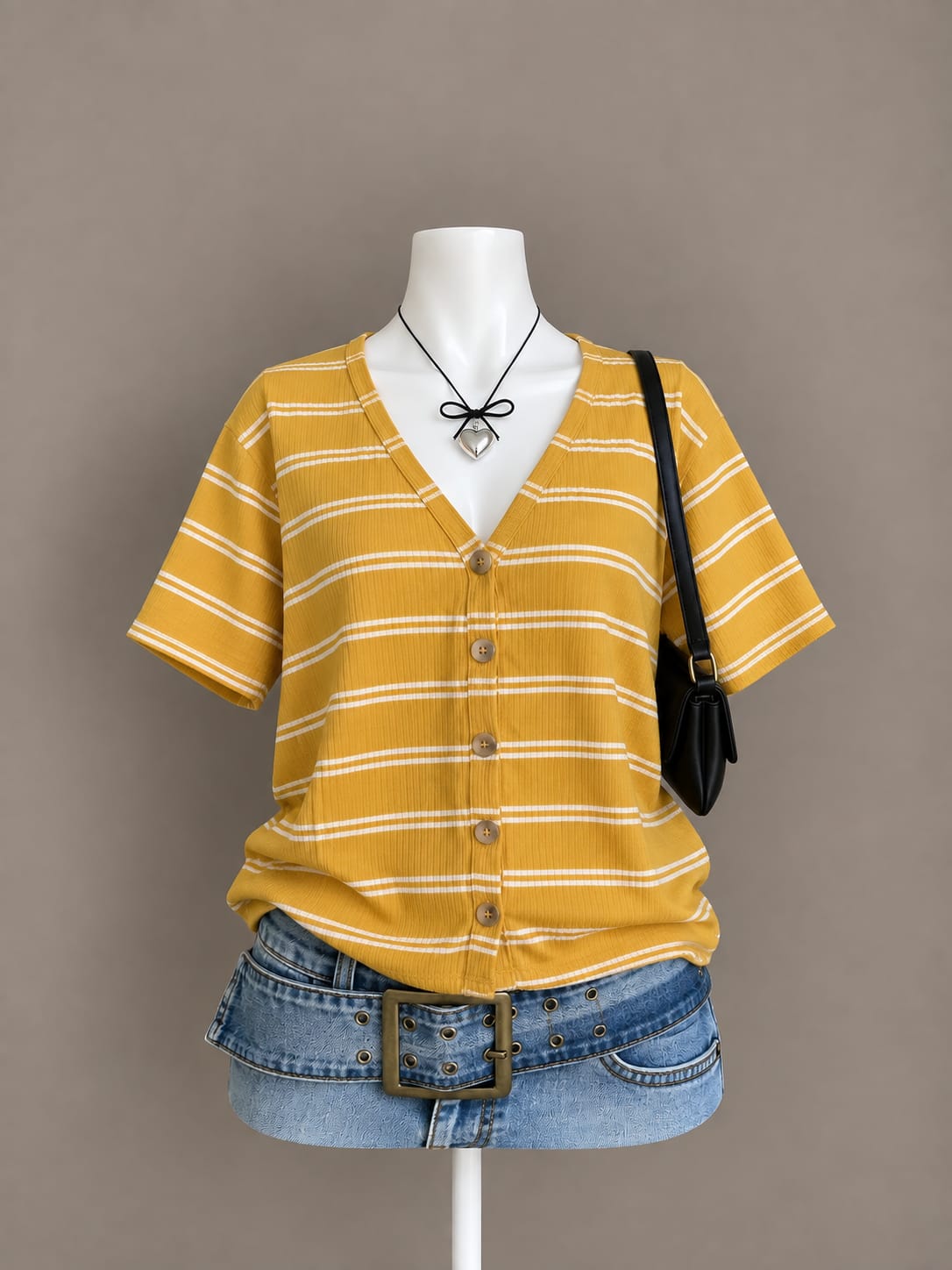 Mustard Striped Shirt