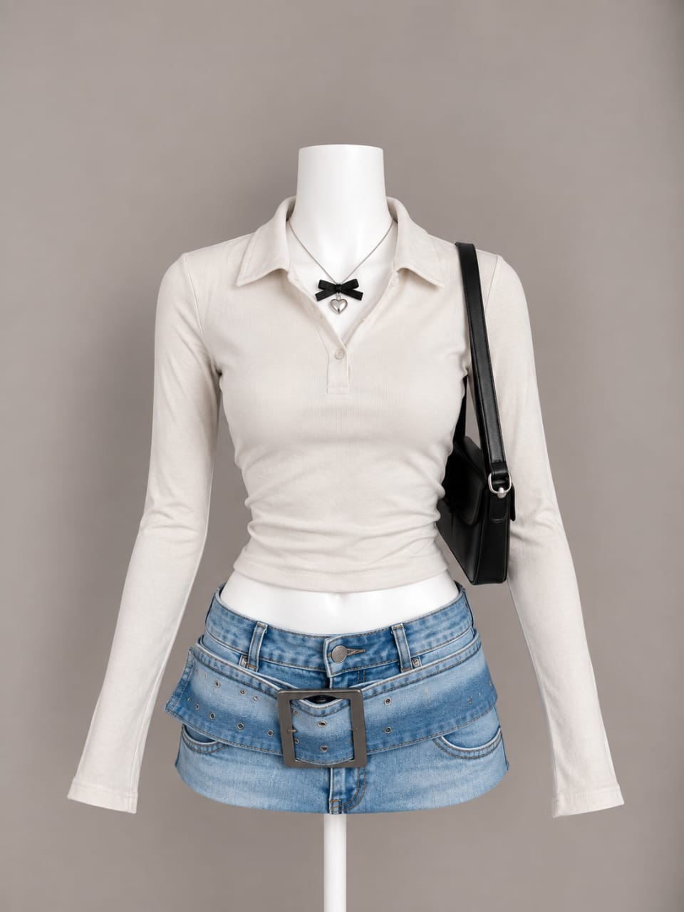 White Polo Top