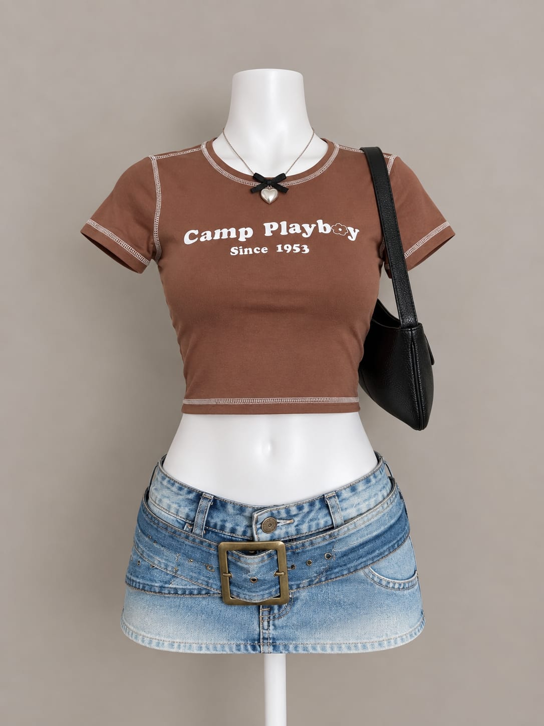 Brown Crop Top