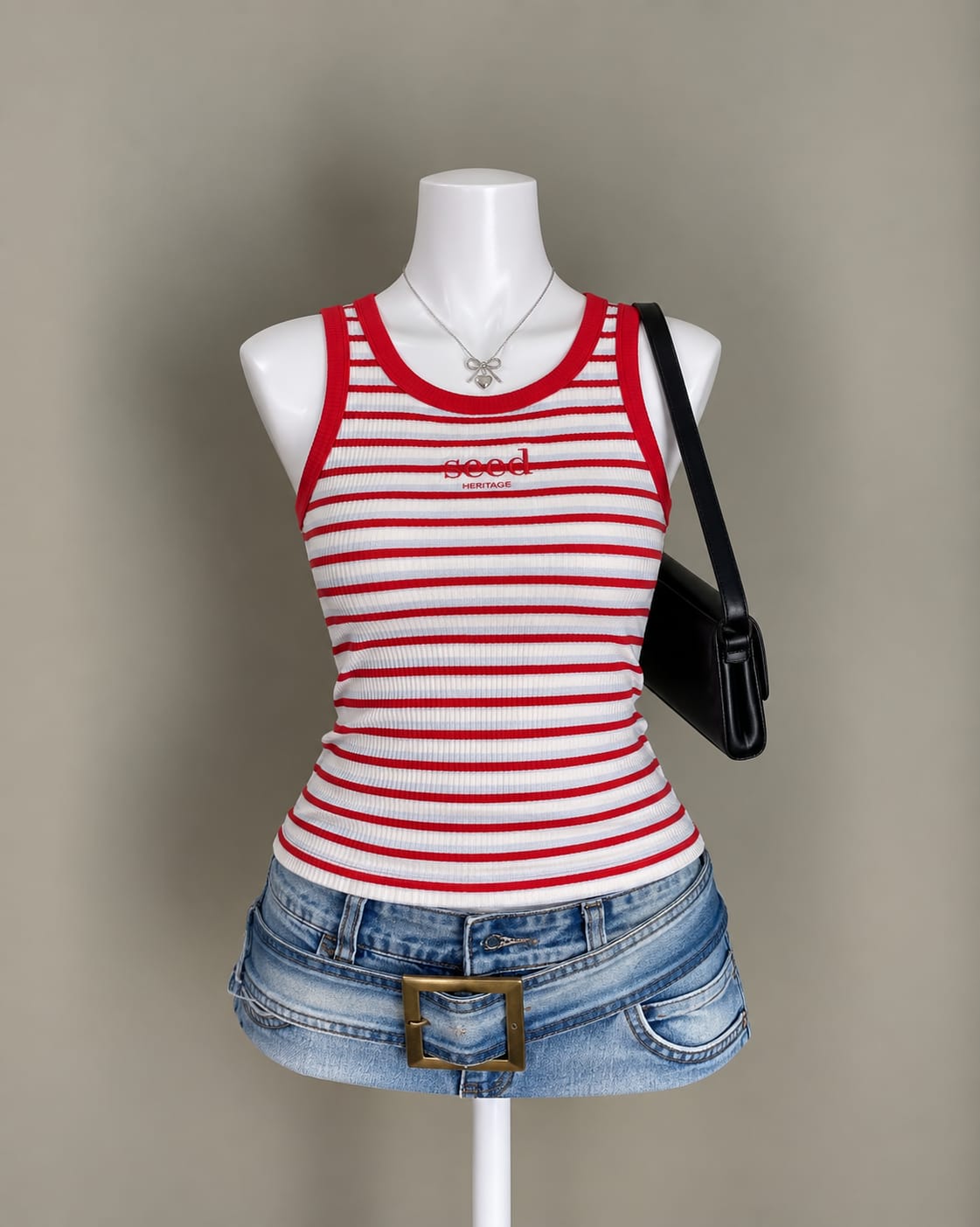Red White Striped Tank Top