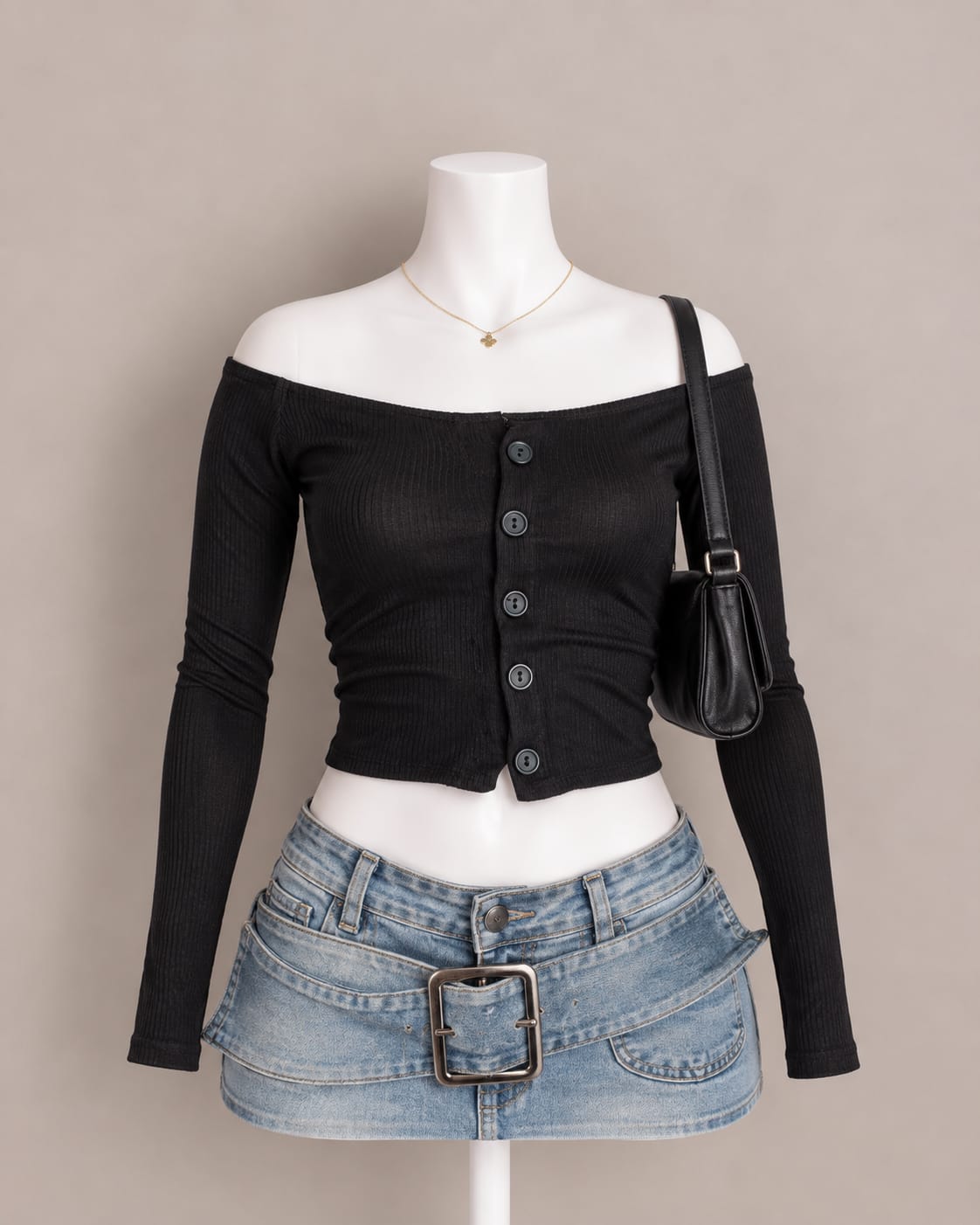 Black Off Shoulder Top