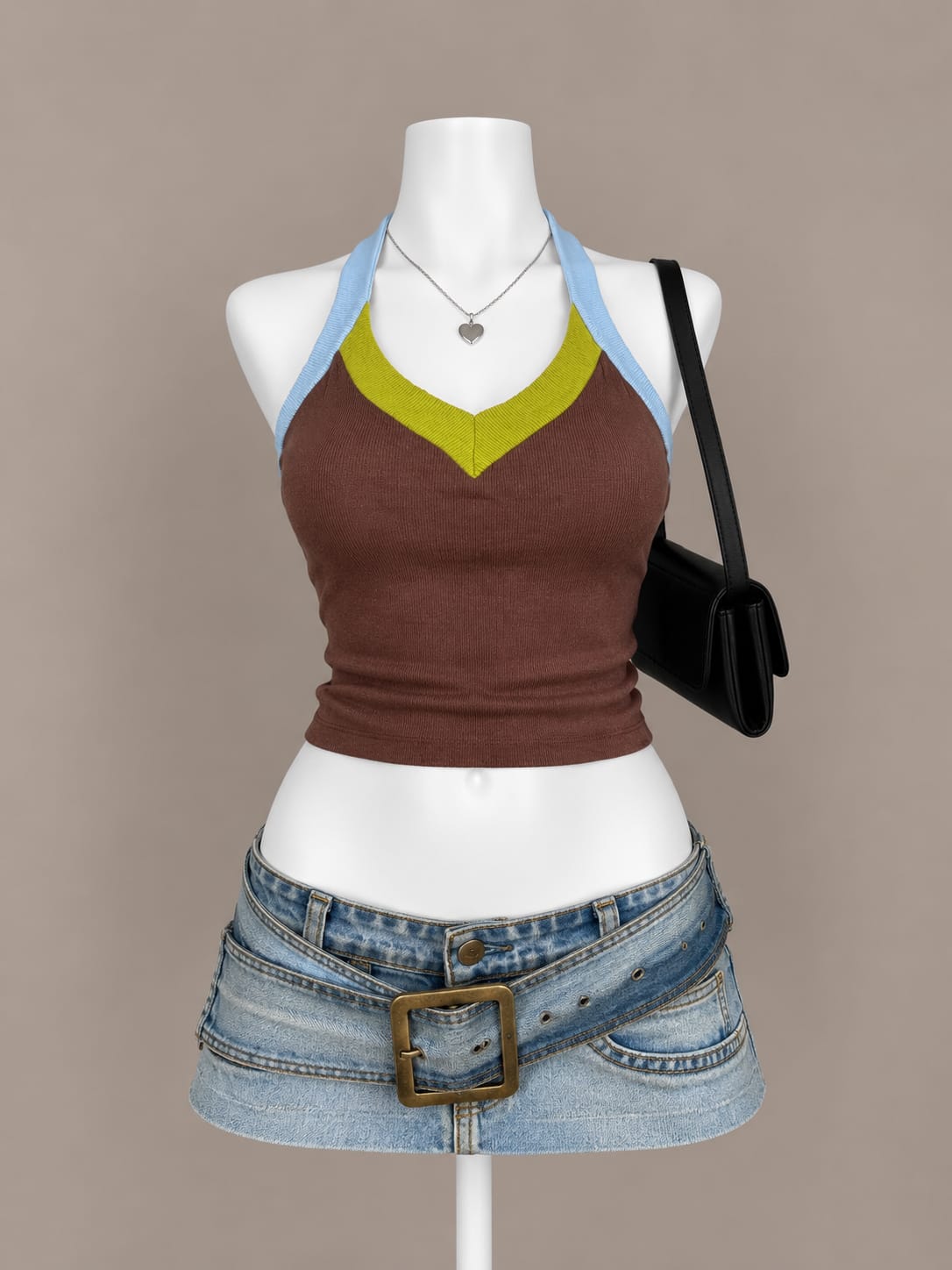 Brown Halter Top