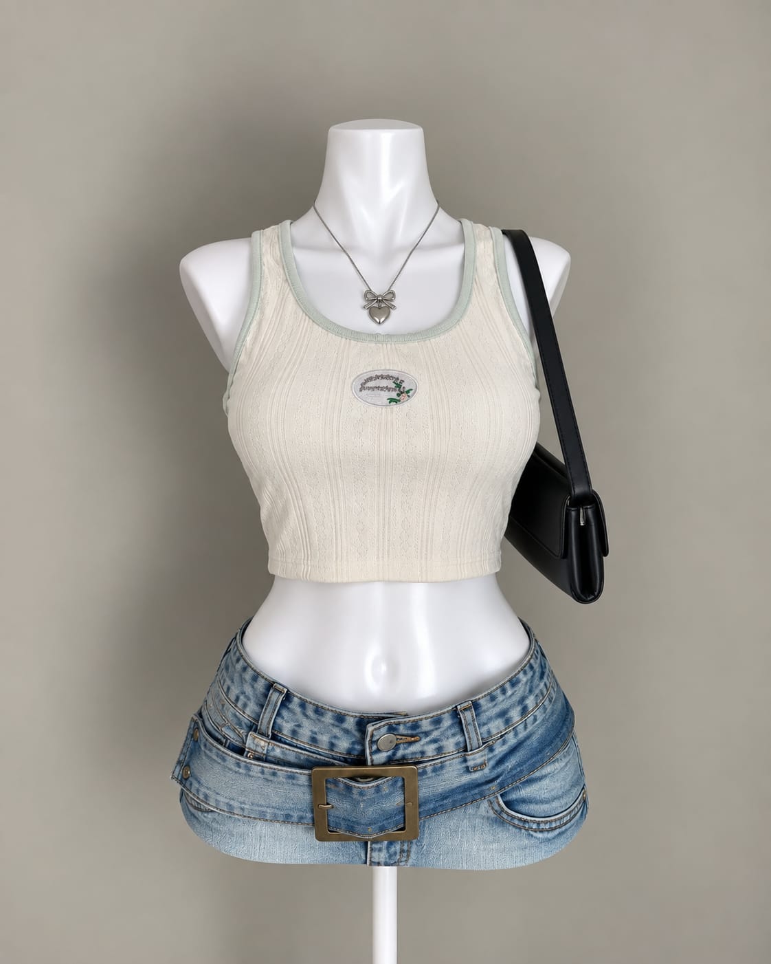 Cream Crop Top