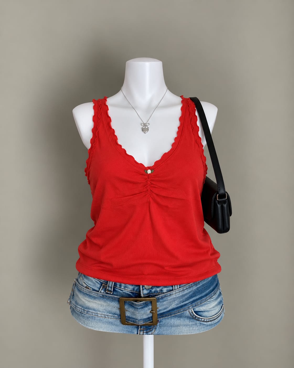 Red Sleeveless Top