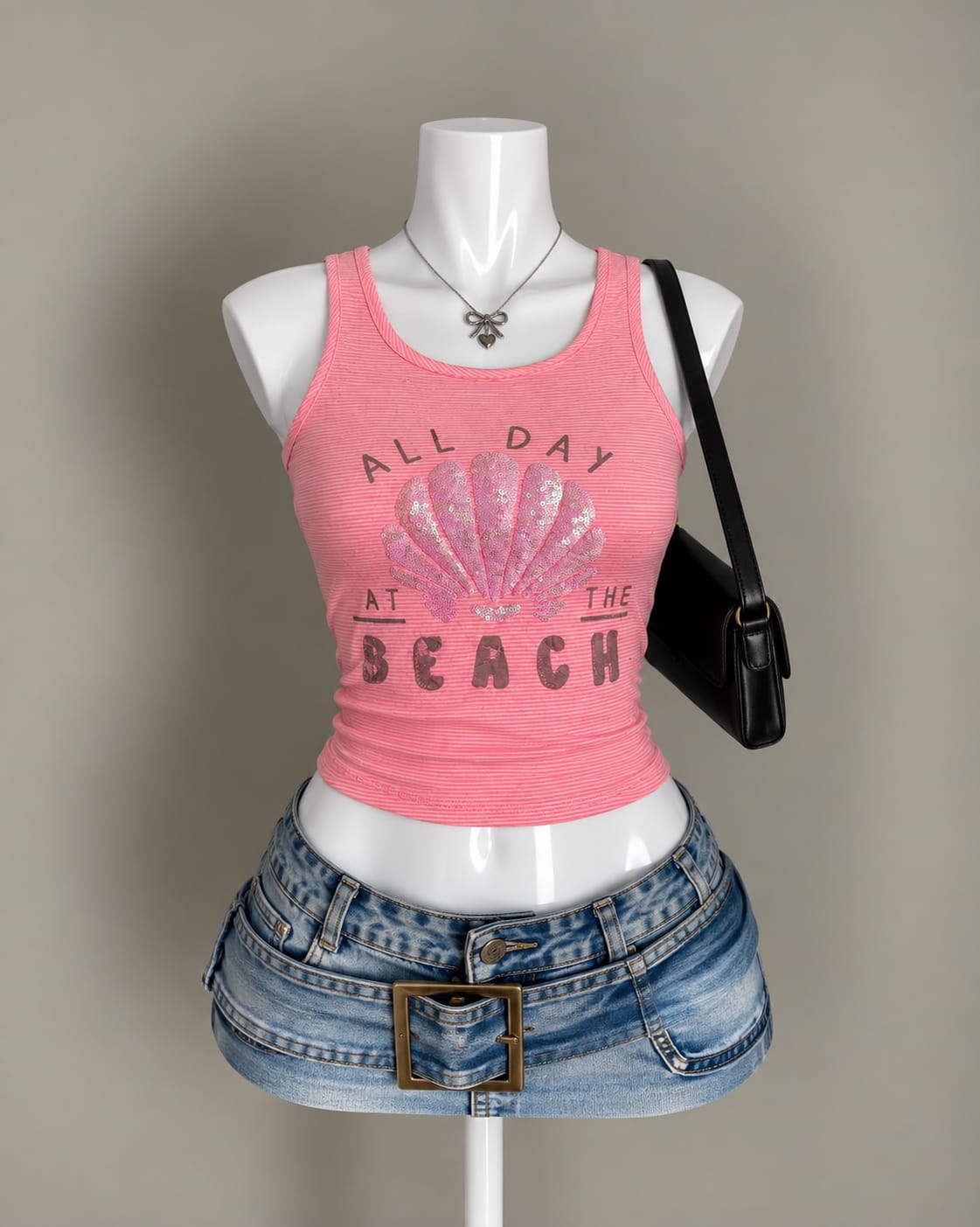 Pink Graphic Tank Top