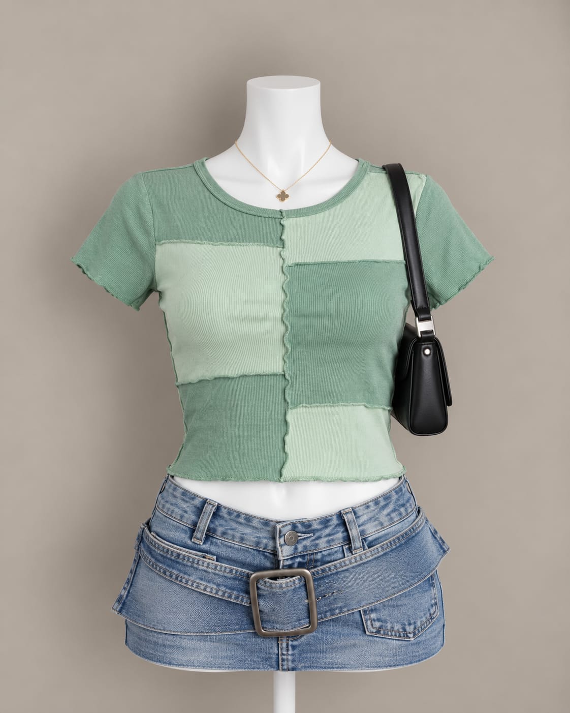 Green Crop Top