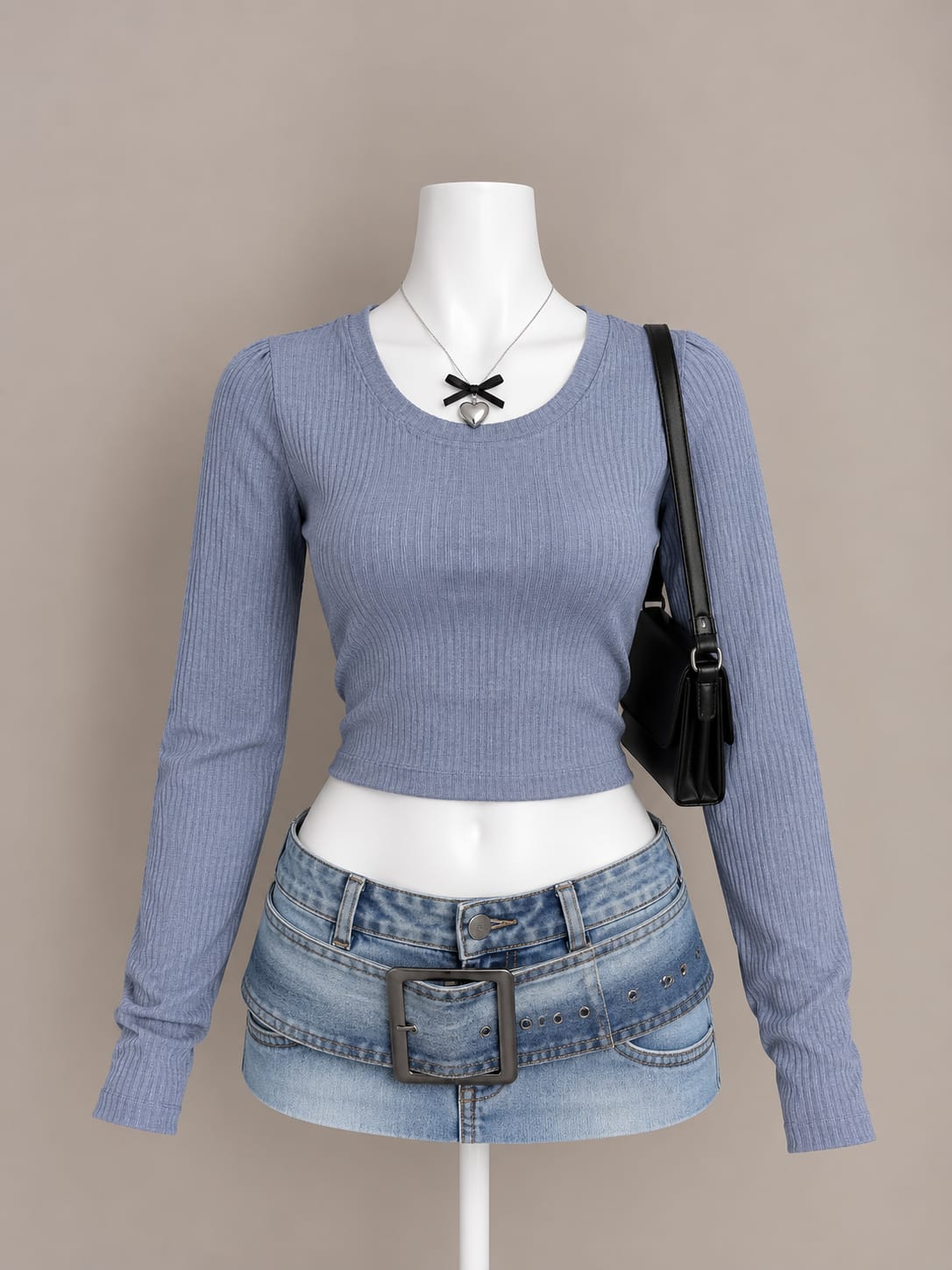 Light Blue Crop Top
