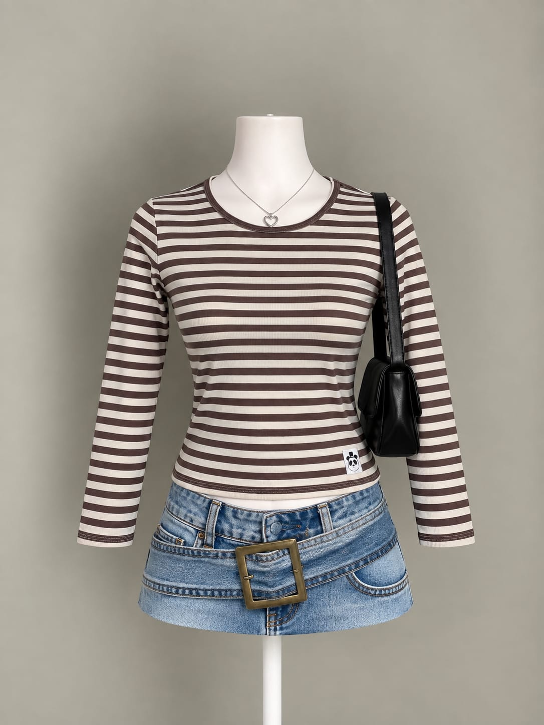 Brown and Cream Top