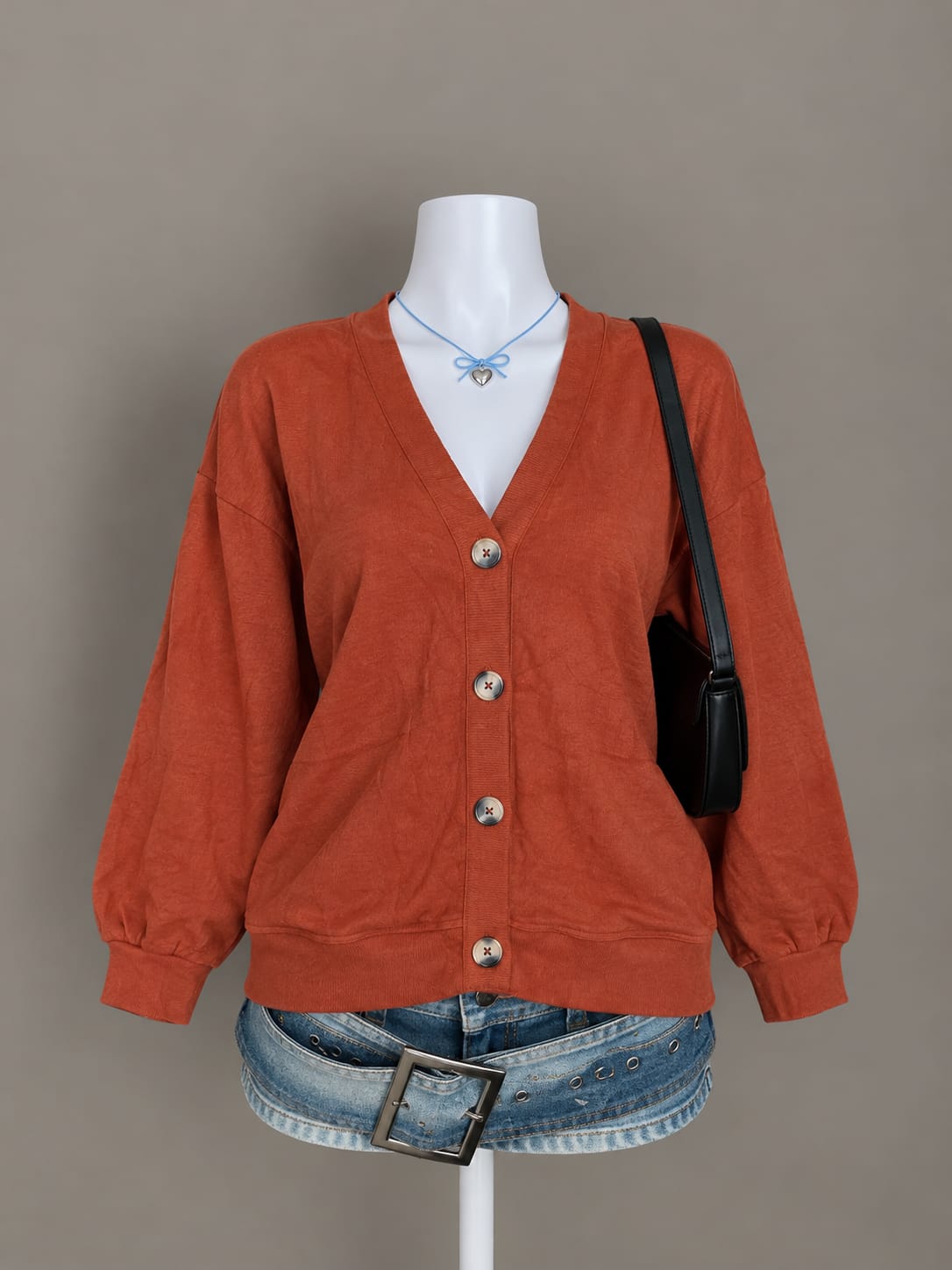 Rust Orange Cardigan