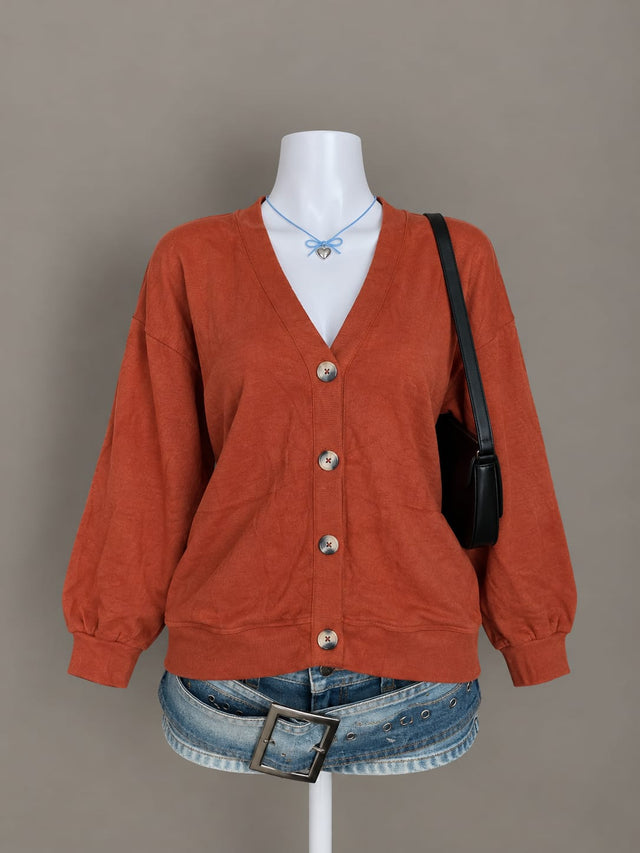 Rust Orange Cardigan