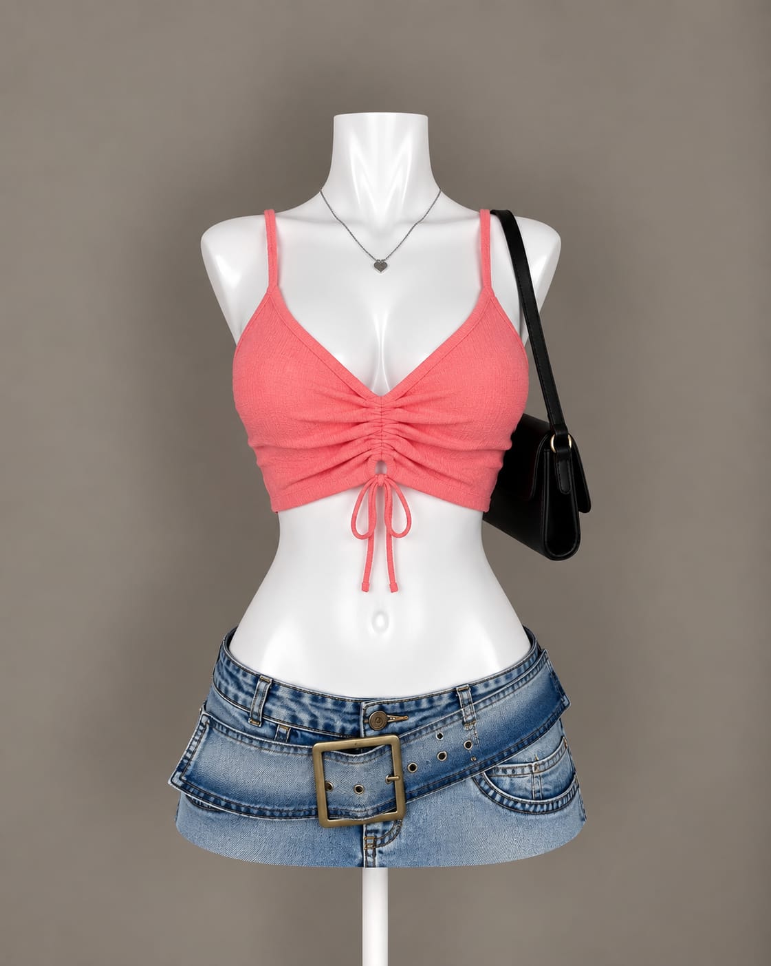 Coral Crop Top