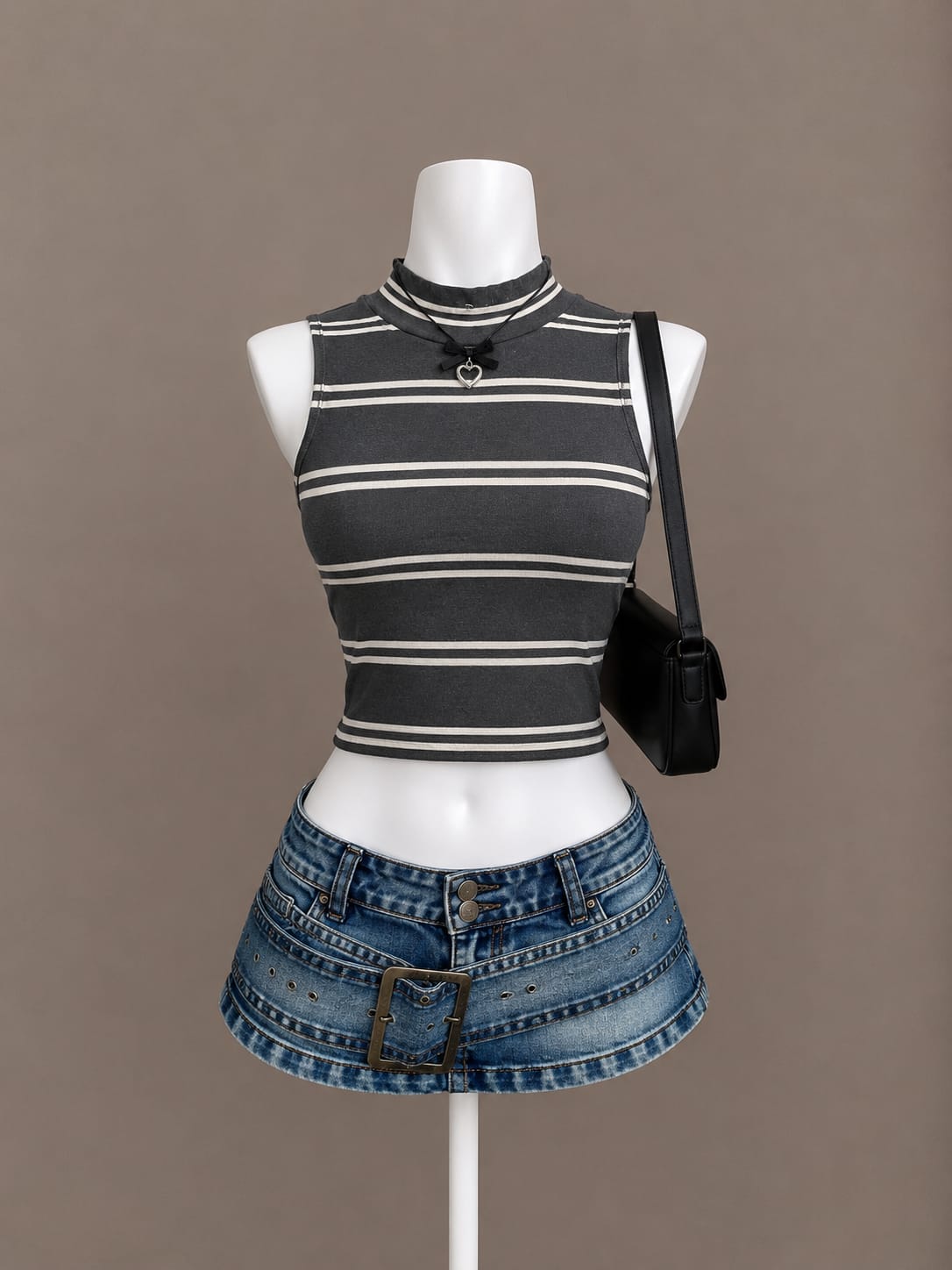 Charcoal Crop Top
