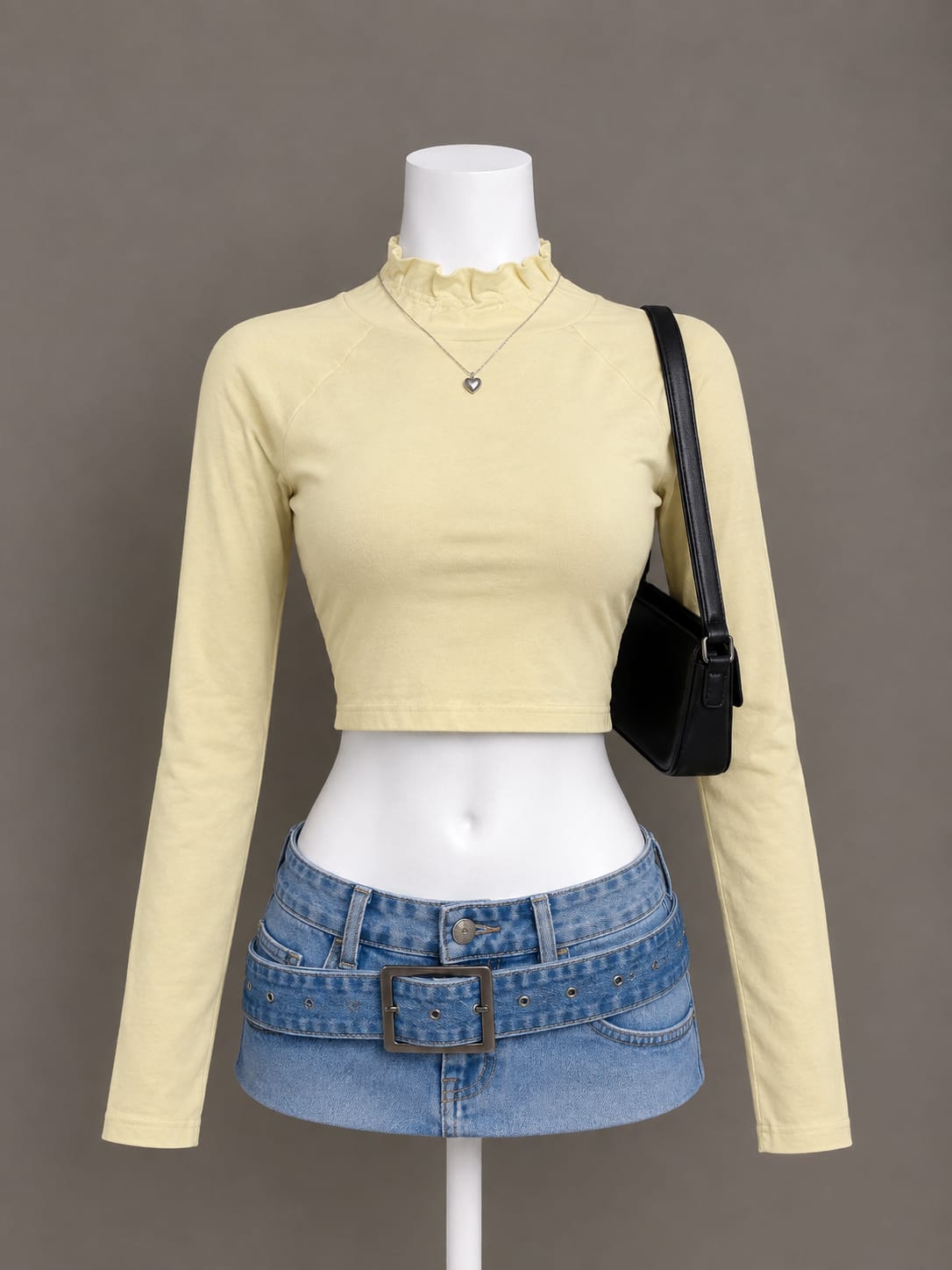 Pale Yellow Crop Top