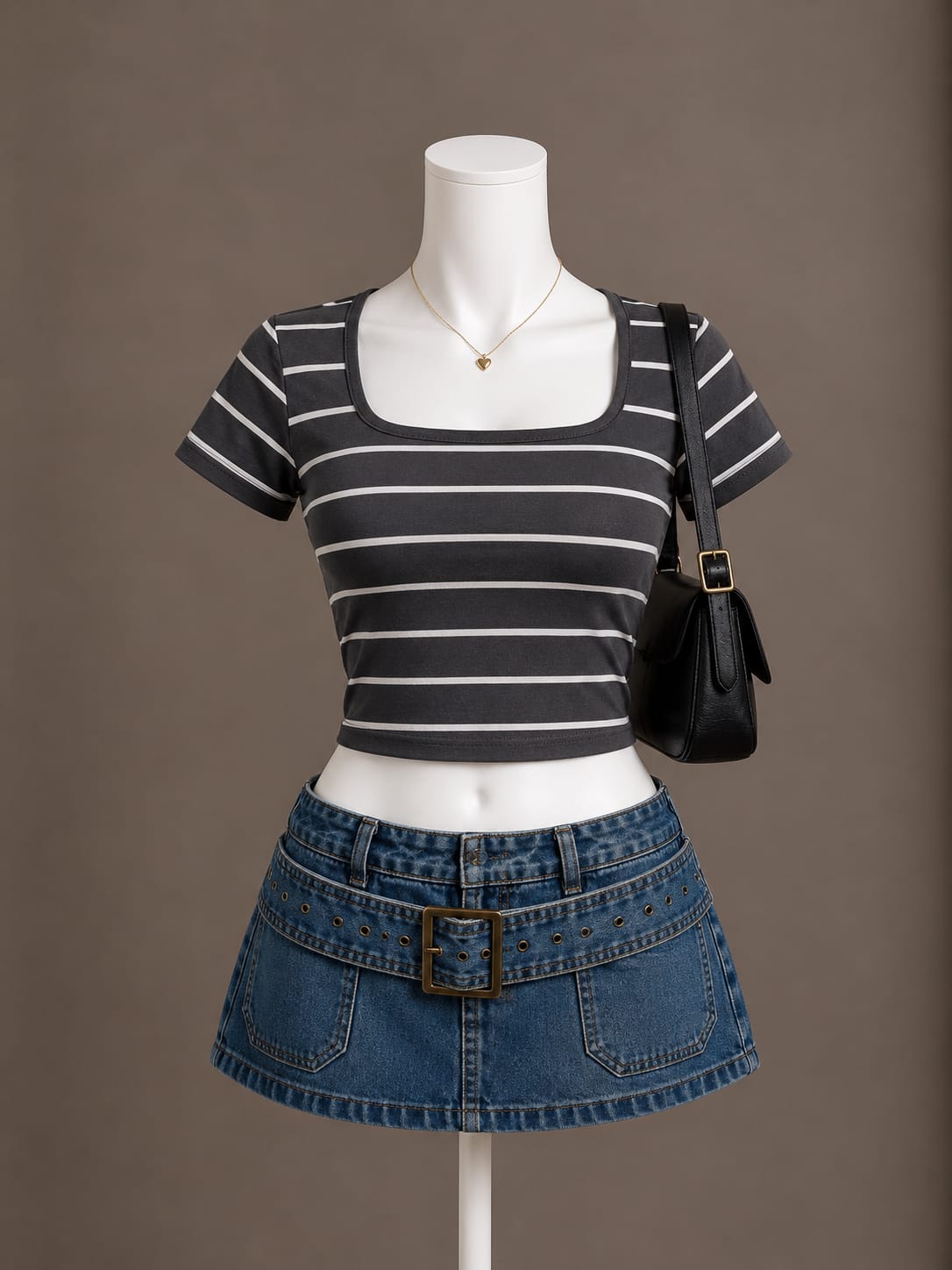 Charcoal Crop Top