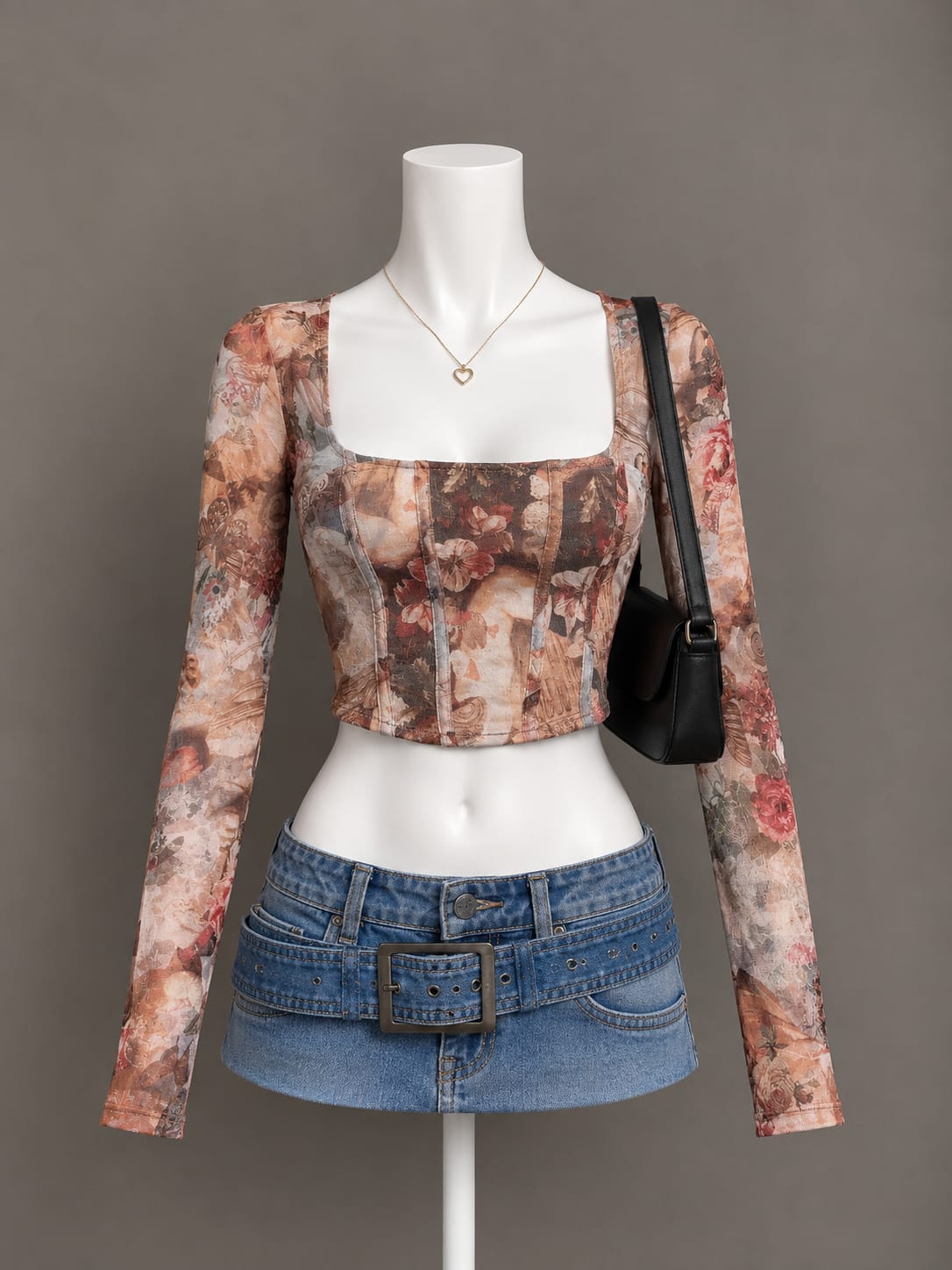 Brown Crop Top