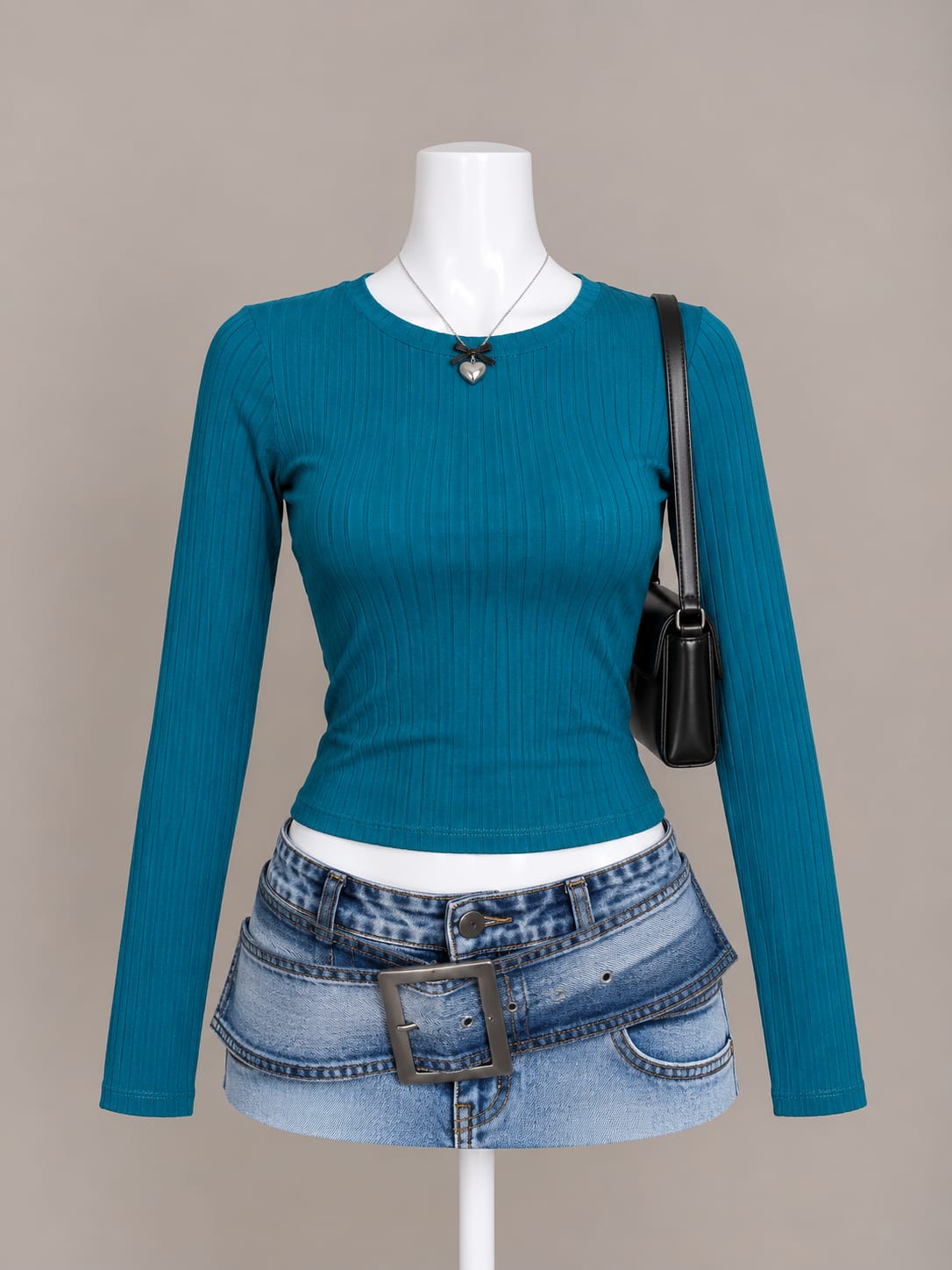Teal Crop Top